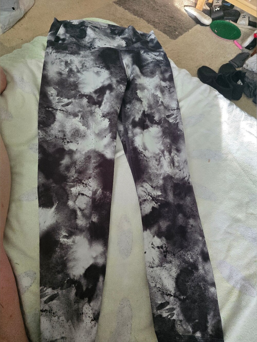 Black And White Tie Dye Leggings